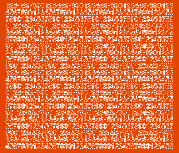 Cyfry samoprzylepne 7 milimetrów pomarańczowy z połyskiem