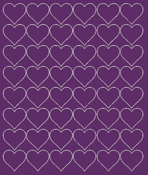 Naklejki na ścianę serca walentynki fioletowy połysk 3 cm
